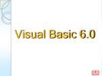 Visual Basic 6.0 - slide 1