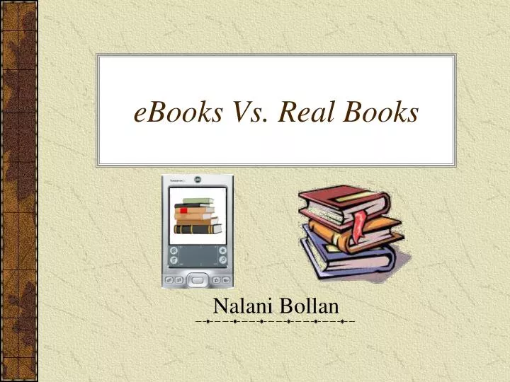 ebooks vs real books