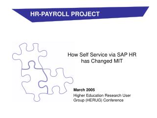 How Self Service via SAP HR has Changed MIT