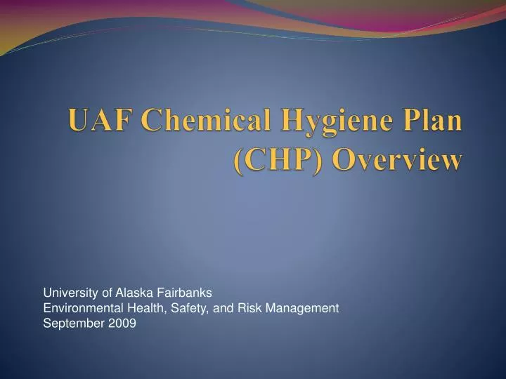 uaf chemical hygiene plan chp overview