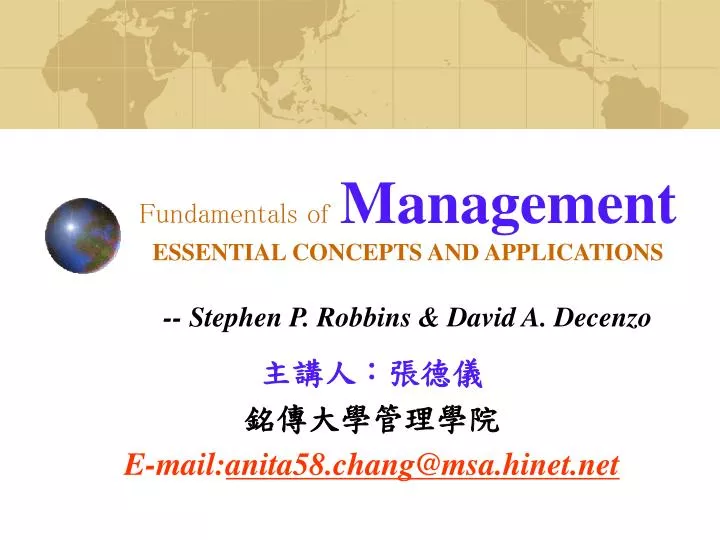 fundamentals of management essential concepts and applications stephen p robbins david a decenzo