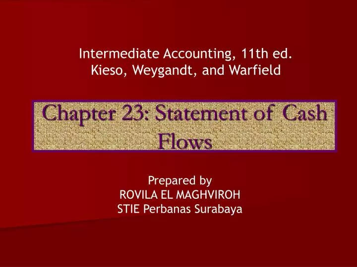 chapter 23 statement of cash flows