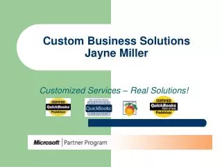 Custom Business Solutions Jayne Miller