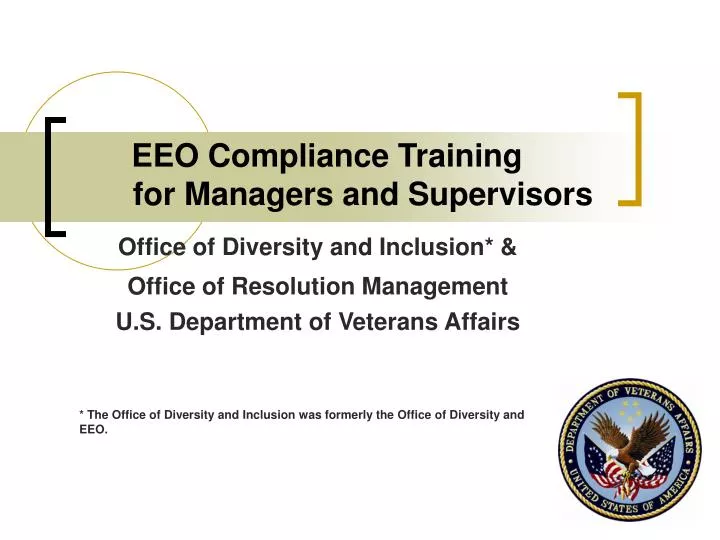eeo compliance training for managers and supervisors