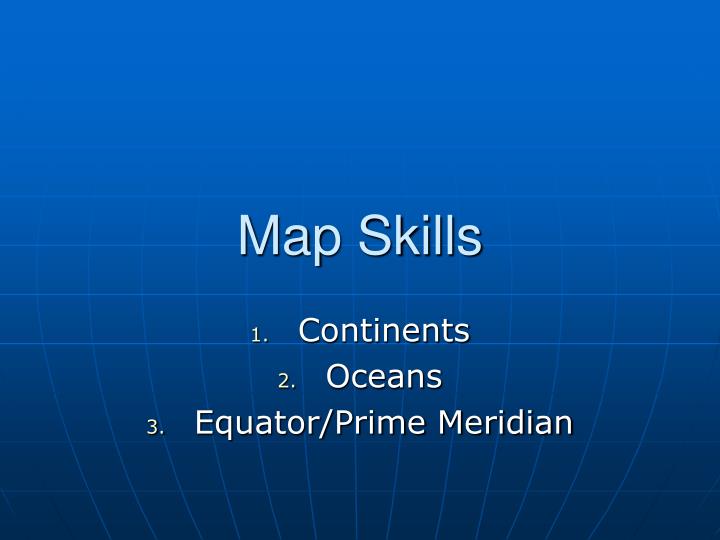 map skills