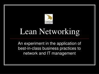 Lean Networking
