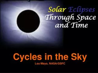Solar Eclipses Through Space and Time