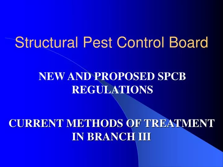 structural pest control board