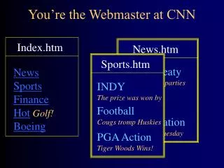 You’re the Webmaster at CNN