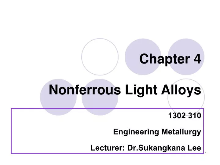 chapter 4 nonferrous light alloys