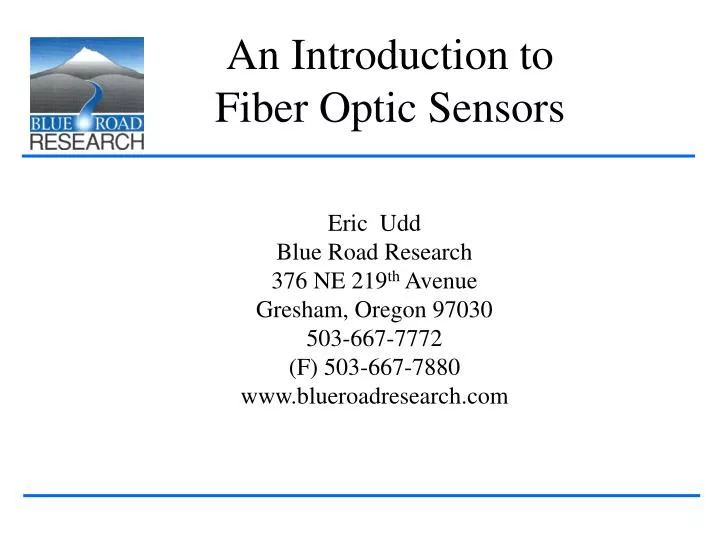 an introduction to fiber optic sensors