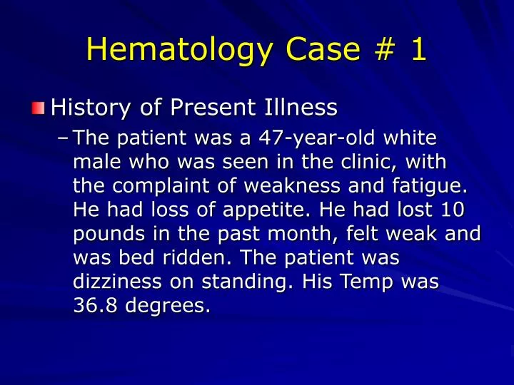 hematology case 1