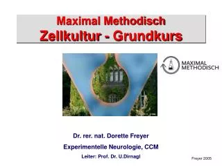 Maximal Methodisch Zellkultur - Grundkurs