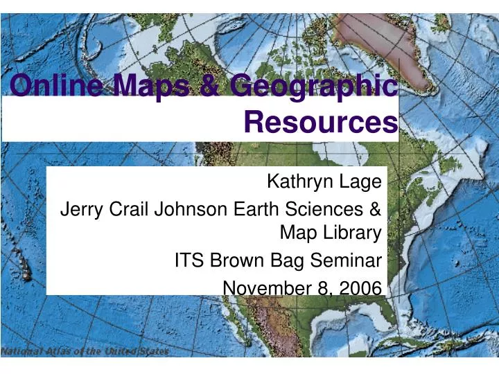 online maps geographic resources