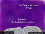 Mi Crecimiento en Cristo - slide 1