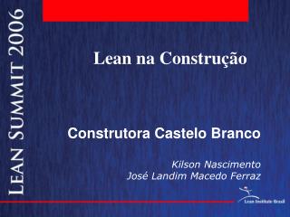 Lean na Construção