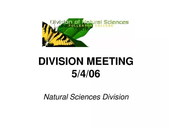division meeting 5 4 06