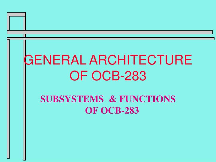 general architecture of ocb 283