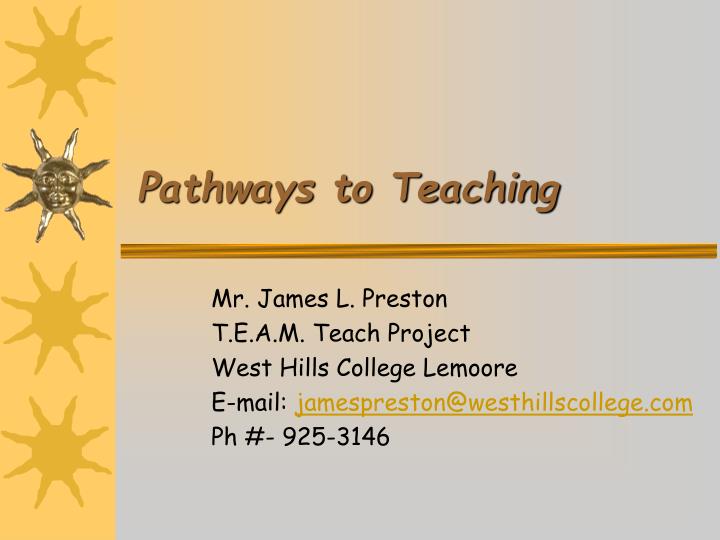 pathways to teaching