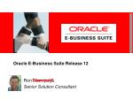 Oracle E-Business Suite Release 12 - slide 1