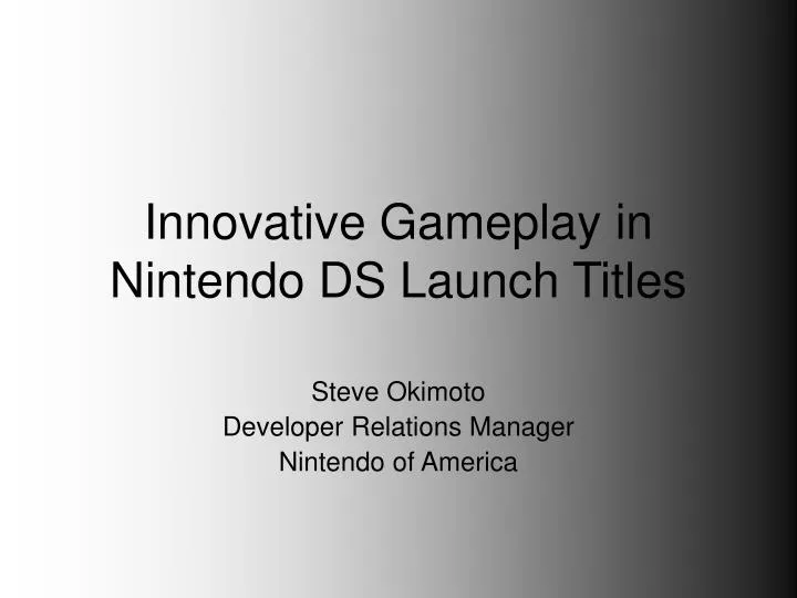 innovative gameplay in nintendo ds launch titles