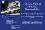 The New World of Corporate Responsibility - slide 1