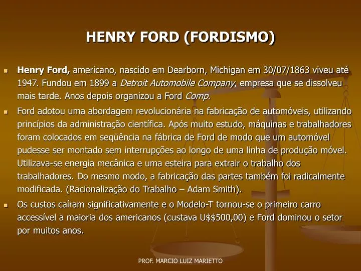henry ford fordismo