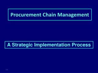 Procurement Chain Management