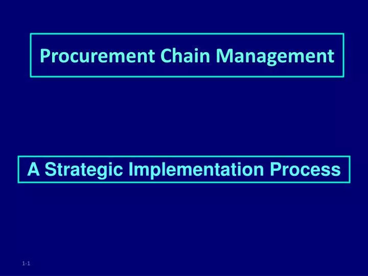 procurement chain management