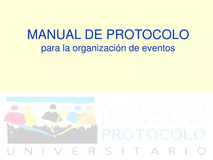 manual de protocolo para la organizaci n de eventos