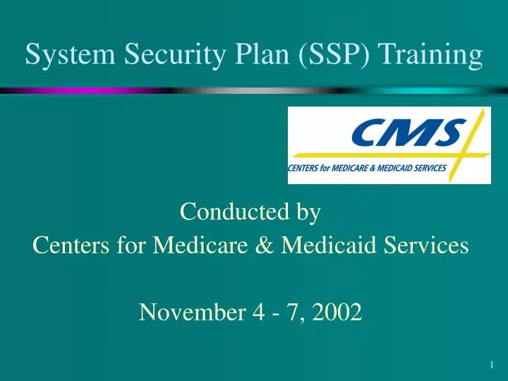 system security plan ssp training