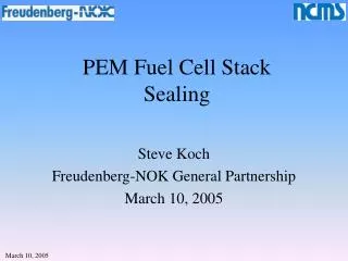 PEM Fuel Cell Stack Sealing