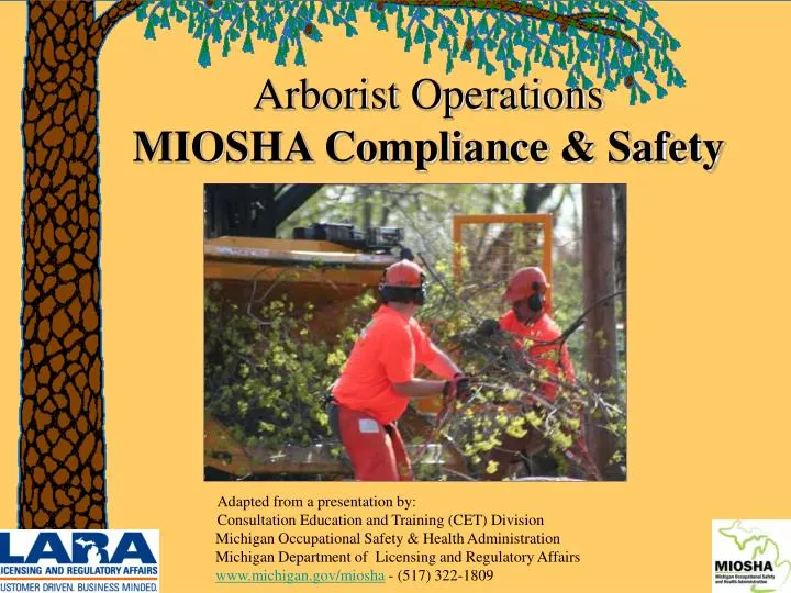 arborist operations miosha compliance safety