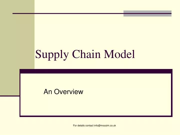 supply chain model
