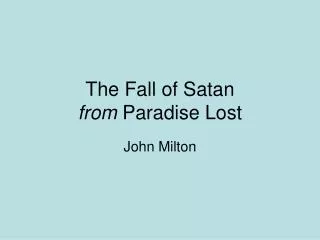 The Fall of Satan from Paradise Lost