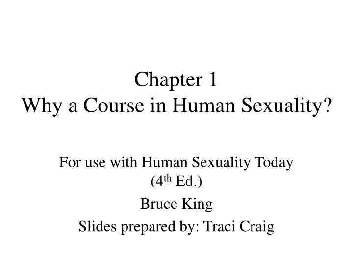 chapter 1 why a course in human sexuality