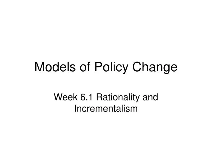 models of policy change