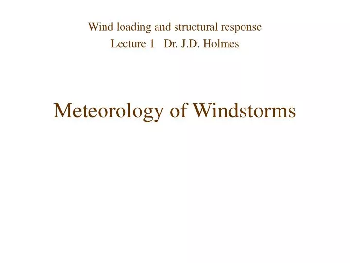 meteorology of windstorms
