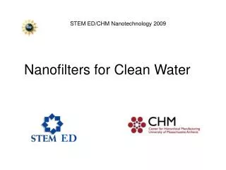 Nanofilters for Clean Water