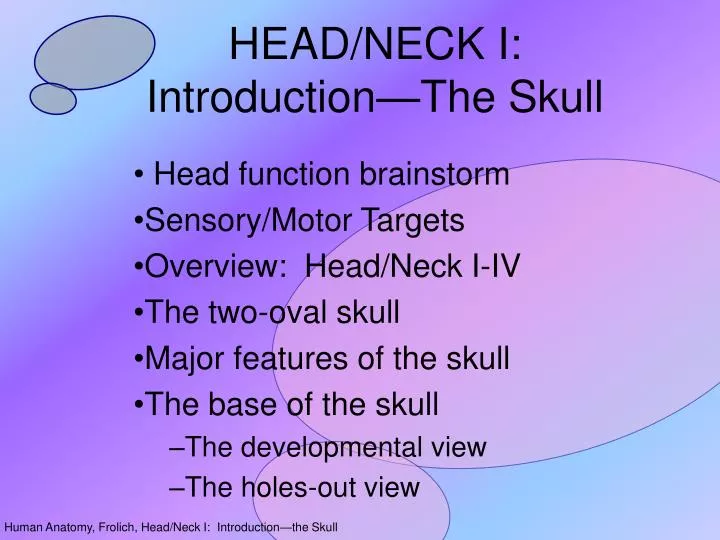 head neck i introduction the skull