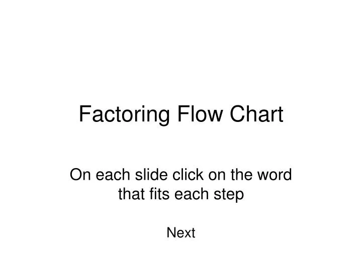 factoring flow chart