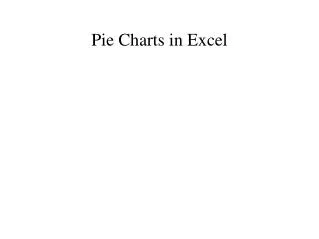 Pie Charts in Excel