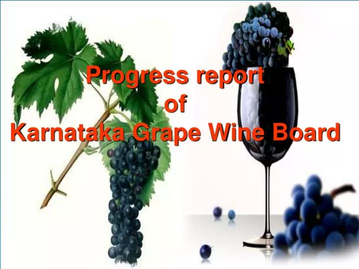 progress report of karnataka grape wine board
