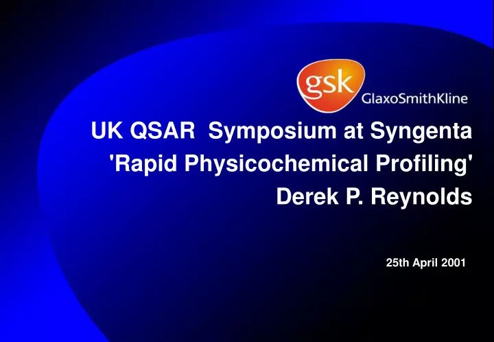 uk qsar symposium at syngenta rapid physicochemical profiling derek p reynolds