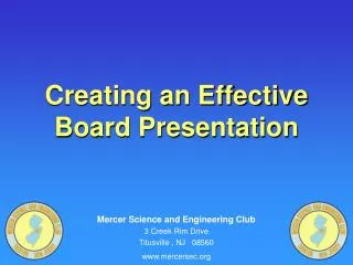 Creating an Effective Board Presentation