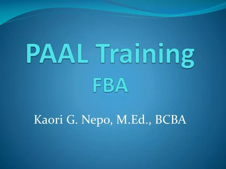 paal training fba