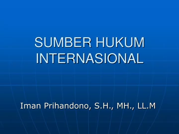 sumber hukum internasional