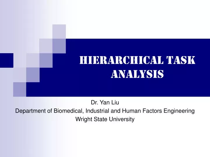 hierarchical task analysis