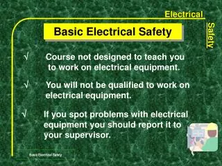 Basic Electrical Safety
