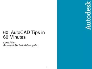 60 AutoCAD Tips in 60 Minutes